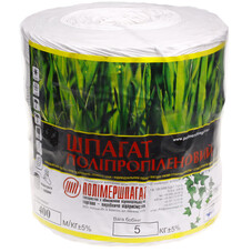 Шпагат поліпропіленовий кручений 2500 тех (400 м / кг) 5 кг (в-во ПОЛІМЕРШПАГАТ) 2500 тех. (400 м/кг)