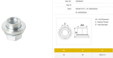 Гайка колісна з шайбою М22*1.5/40 23308401 28097