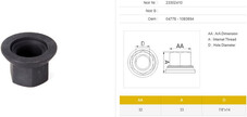 Гайка колісна з юбкою М7/8-14 UNF, H33, SW32 VOLVO 23302410 04778